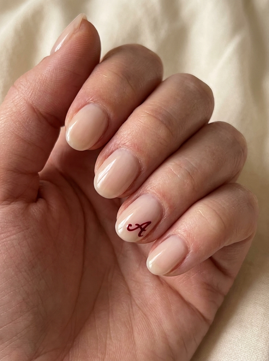 Red Letter Accent Nails als Nägel mit Buchstaben Inspiration 2026